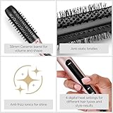 BaByliss Volume Boost Thermal Hot Brush - New 2025, 38mm Barrel Heated Curling Brush, Ionic Frizz-Control, 4 Heat Settings, Multi-Voltage, Pink/Black, HSB200U - Image 2