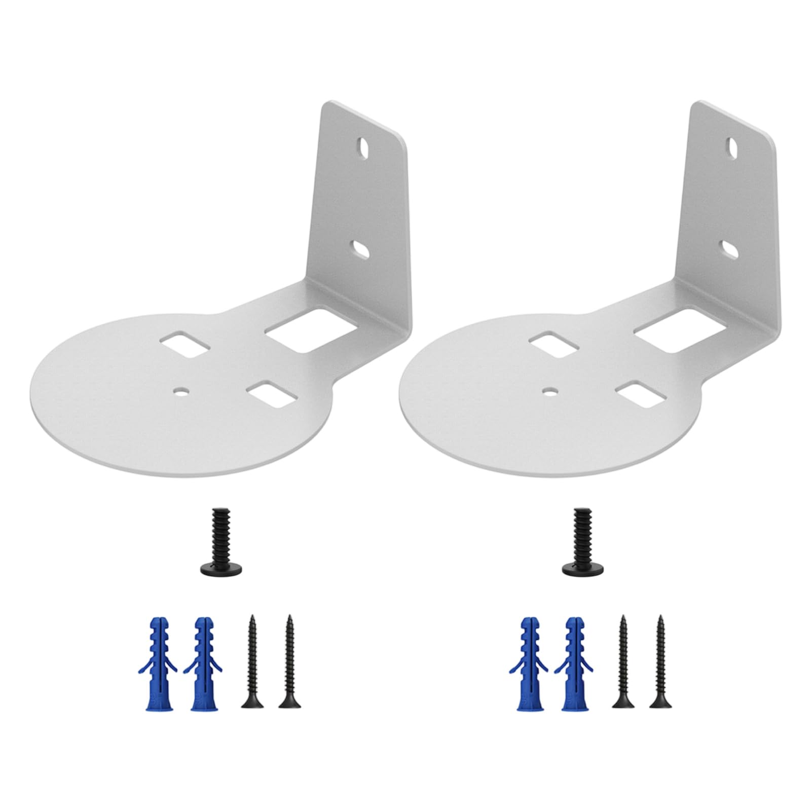 Buxuaaaa White Universals Wall Ceiling Speakers Wall Mount Brackets Tilting Side Clamping Hanger Stereo Surround Stand Home Theater Speakers Mount