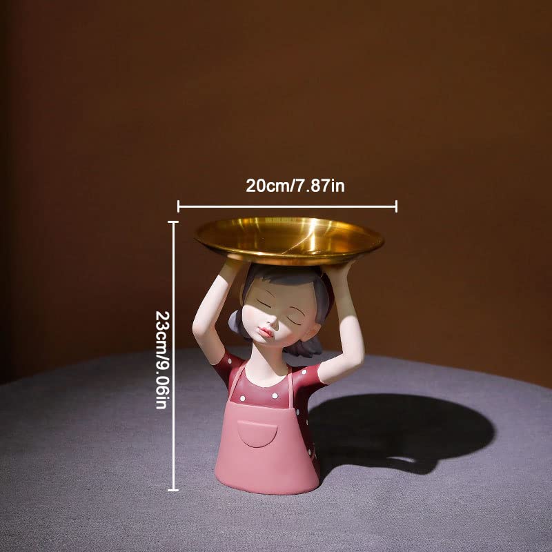 Sculpture de fille au citron en résine, le cadeau de créateur idéal pour maison et bureau