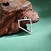 kkjoy 5Pcs Hollow Nevada Map Pendant Charms for Jewelry Making and Crafting, Stainless Steel Mini Charm Craft Supplies Accessories for DIY Bracelet Necklace Earrings #1