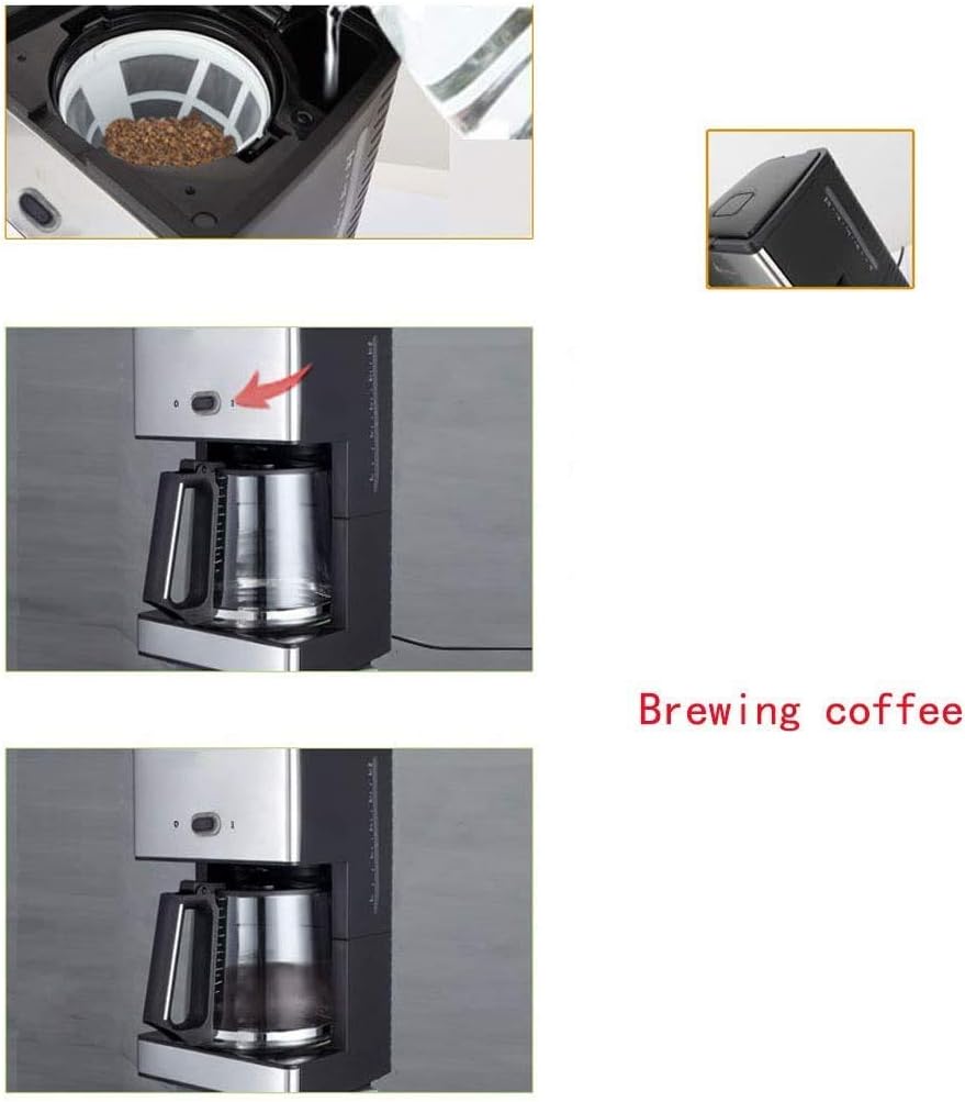 15-Cup Coffeemaker Electric Coffee Makers Thermal Drip Instant Coffee Machine Brewer Compatible with Ground Coffee with Glass Carafe Black