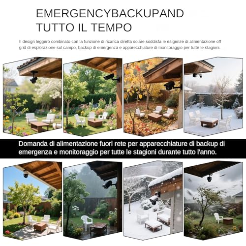 Caricatore Telefonico ad Energia Solare 50W Pannello Da Campeggio Caricabatterie Compatto Con Protezione Intelligente Per Viaggio Escursionismo Casa Esterno