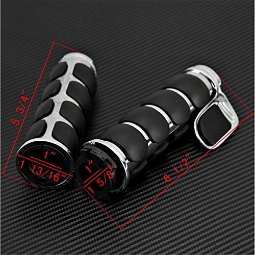 Innoglow Motorcycle Handlebar Grips 1" 26Mm Non-Slip Hand Grip With Throttle Assist For Harley Yamaha Kawasiki Suzuki Cruisers Motorbikes Choppers #TOP1