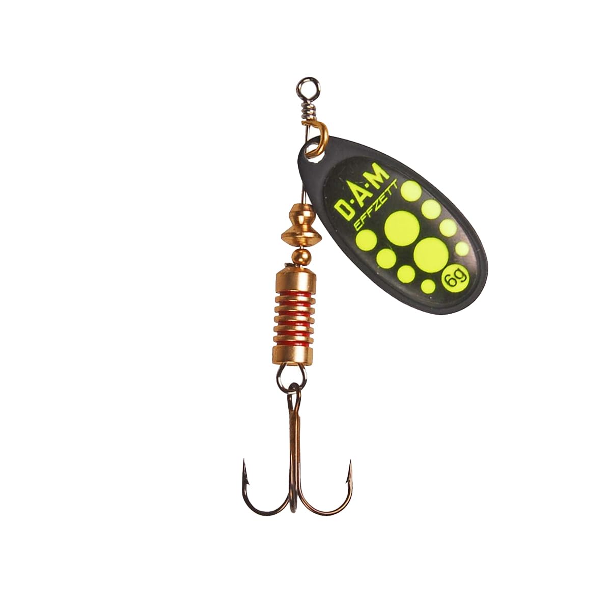 Dam FZ Spinner Standard Size 4 10G Black Yellow 5131004 Perch Pike