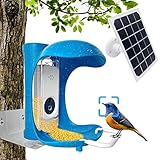 Smart Bird Feeder with Camera, Bird Feeder with AI Recognition,Wild Bird feeders with 2.4G WiFi Supp