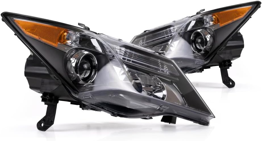 CarLights360: For Acura MDX Headlight 2007 2008 2009 Pair Driver and Passenger w/HID Bulb and Ballast Black Housing DOT Certified Replaces AC2518110, AC2519110