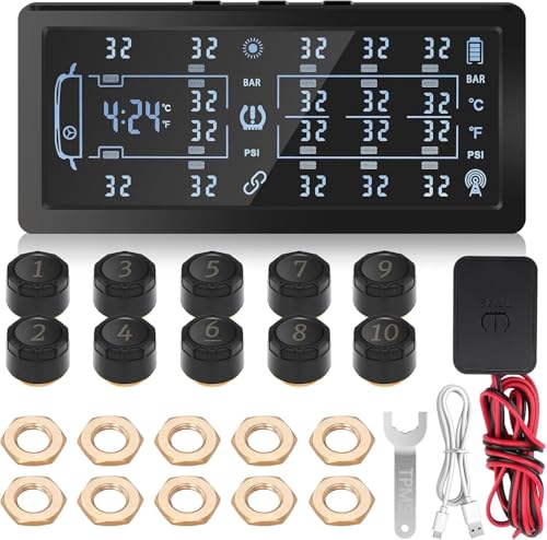 TPMS système de surveillance de pression pneu alarme vocale LCD voiture