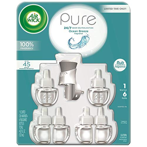 Airwick Air Wick Pure 24/7 Odor Neutralization Scented Oil, 6 Refills