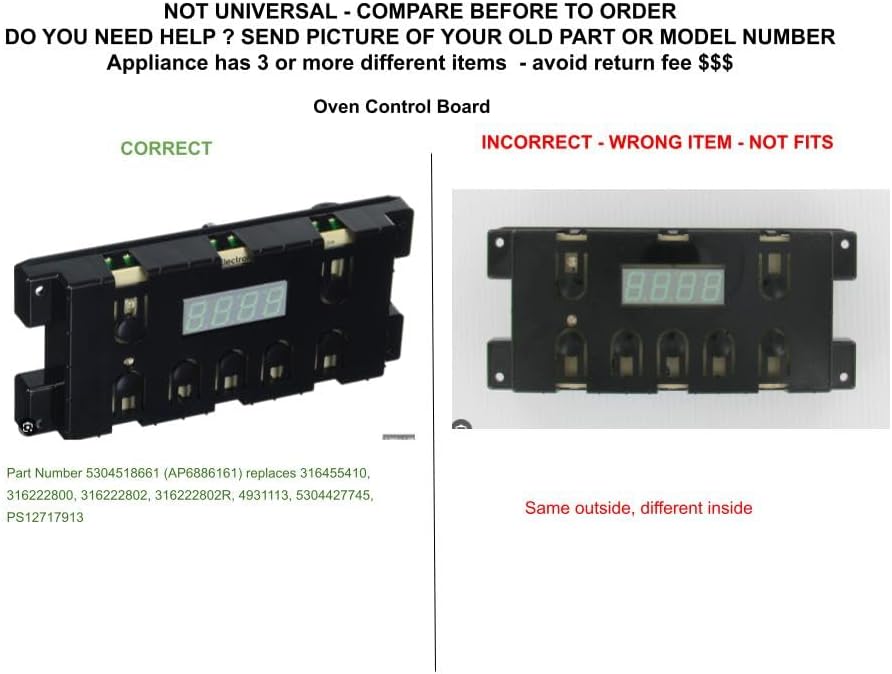 EQUIP. DR US 5304518661 EDU0236 Oven Control Board Fits old #s 5304518661