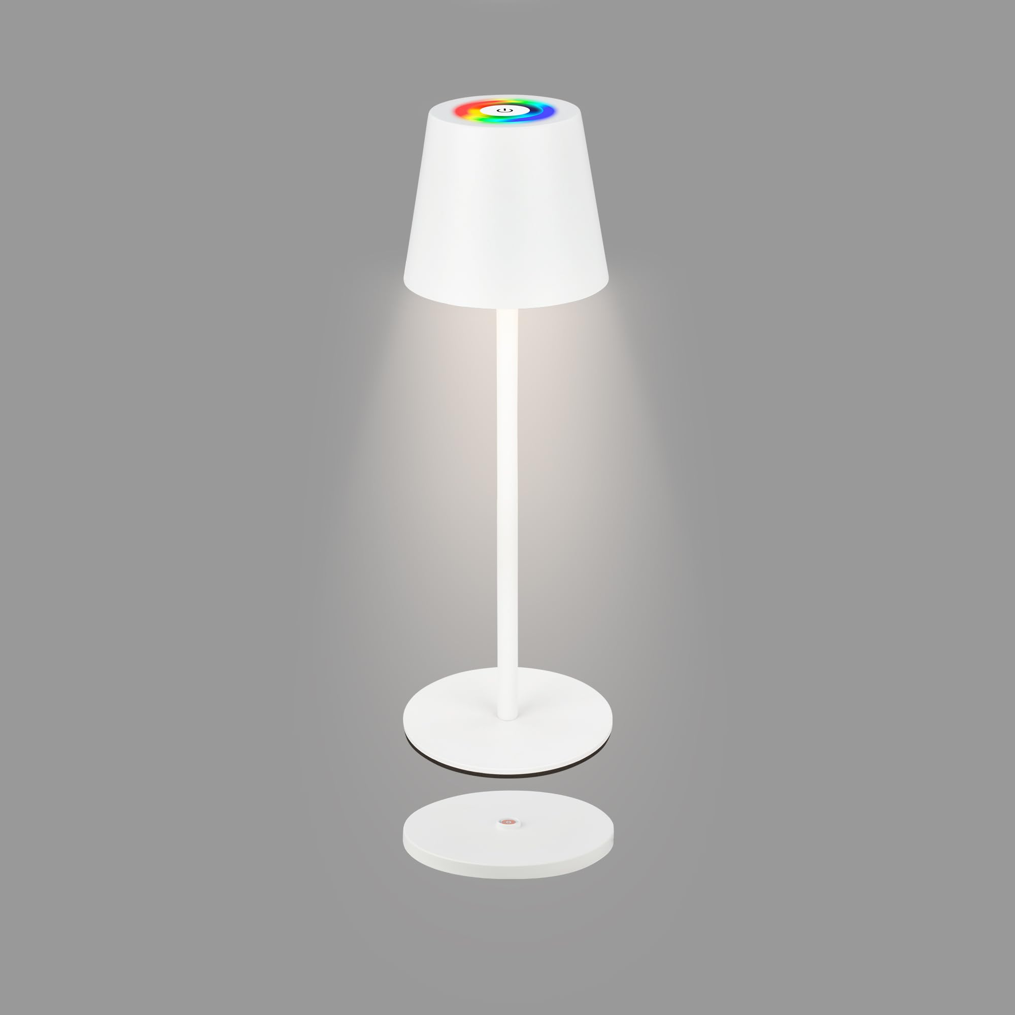 BRILONER - RGBW LED Table Lamp Wireless IP44 with Charging Station, Infinitely Dimmable, Battery and Light Source Replaceable, Bedside Lamp, Decorative Lamp, LED Lamp, Battery Table Lamp, Restaurant,