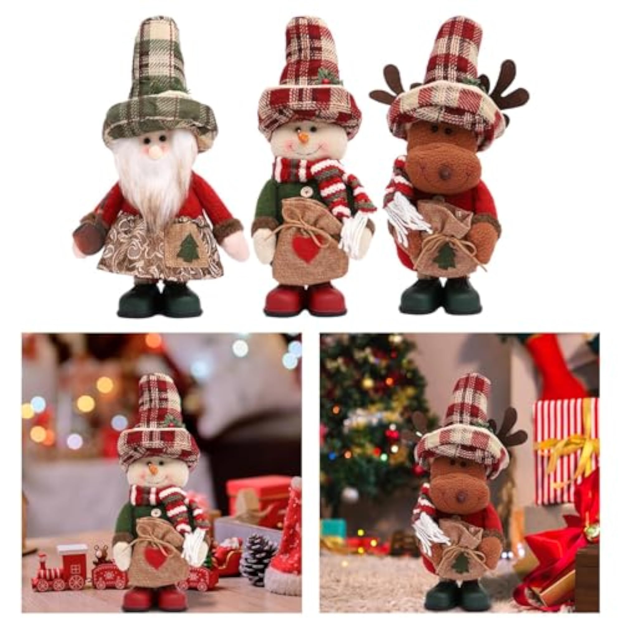Plush Doll Stuffed Christmas Figurine Ornament