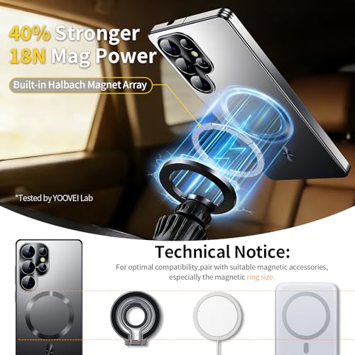 Image of for Samsung Galaxy S26 Ultra Case,Slim Design Compatible with MagSafe,Strong Magnetic Shockproof Military-Grade Protection for Screen & Camera Cover Case for Samsung S26 Ultra,Black