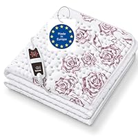 Beurer UB 75 Wärmeunterbett, anschmiegsame Wärmeauflage, 6 Temperaturstufen und Schnellheizung, Oberseite aus weicher Baumwolle, 150 x 80 cm, Abschaltautomatik, maschinenwaschbar