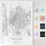 Mapdify Sevilla personalisiertes Stadtposter, dein 
