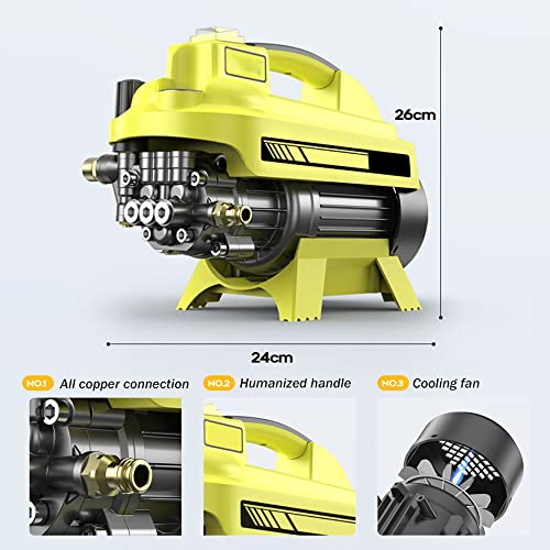 4500W Electric High Pressure Washer, 150bar Portable Car Washing Machine with Foam Cannon Wash Water Gun Pump Tornado Cleaner for Cleaning Cars/Fences/Homes/Driveways - Image 6