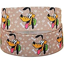 Pluto The Dog Face 1" Wide Repeat Ribbon Sold in Yard Lots 10 Yards