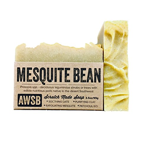 Mesquite Bean Bar Soap with Patchouli, Vegan, All Natural wi