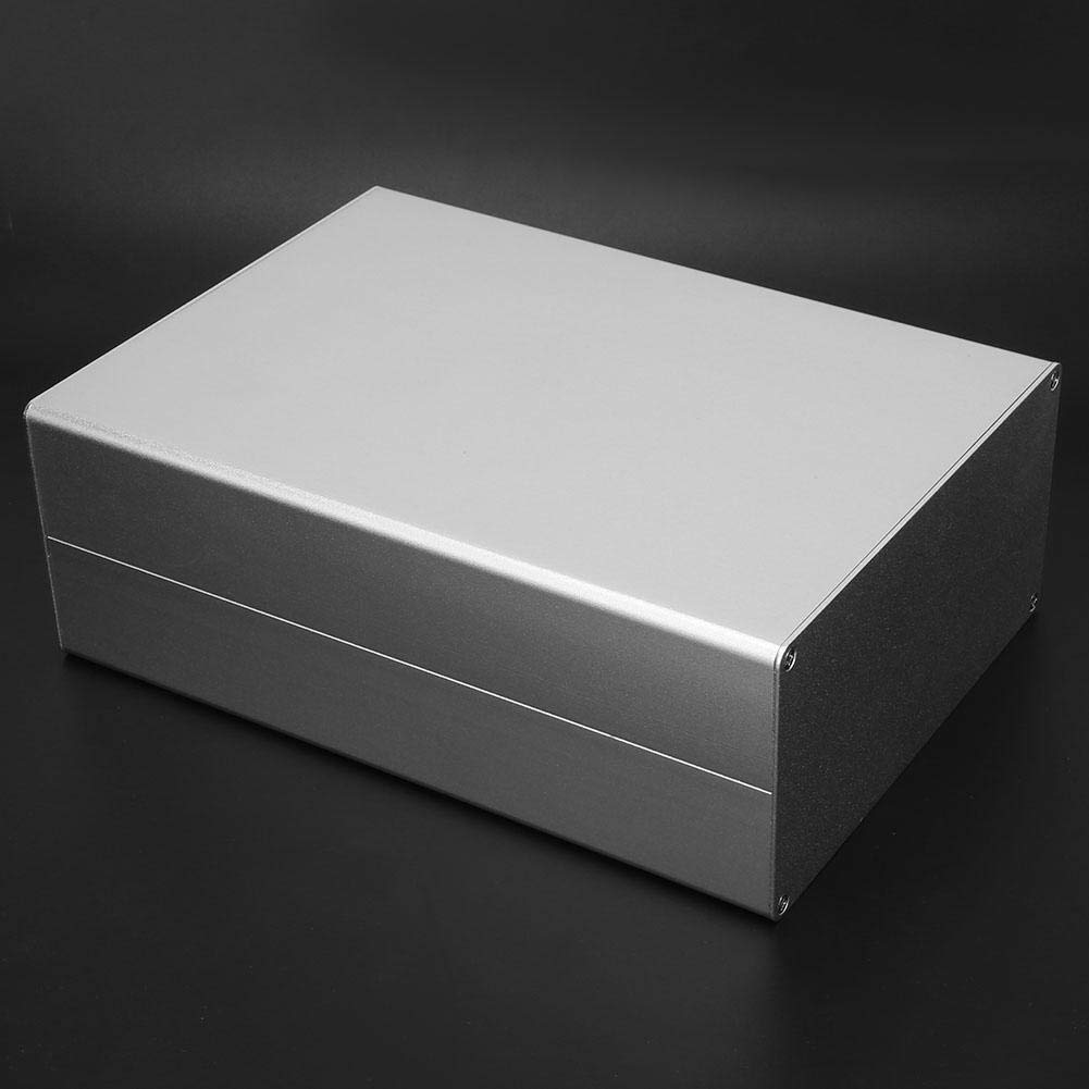 Scatola di progetto elettronica in alluminio, 80x160x220mm GPRS argento opaco Scatola per scheda PCB Custodia elettronica Custodia fai-da-te