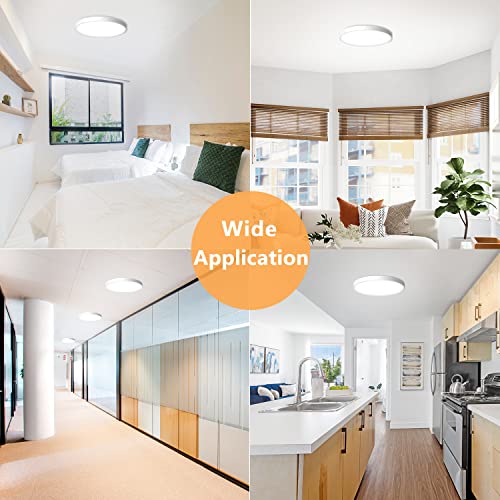 Led Flush Mount Ceiling Light Fixture, 9Inch Modern Led Ceiling Light White, 18W 5000K, Low Profile Slim Flat Surface Mount Ceiling Lights For Bedroom Kitchen Hallway Laundry Stairwell Basement Closet #TOP1