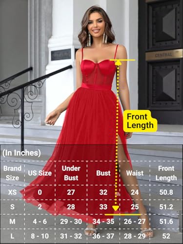 Image of ChiaoLezhee Womens Sexy Maxi Corset Dress, Cocktail Prom Wedding Guest, Bridesmaid Formal Dresses for Women, Birthday Outfits