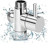 G1/2' Shower Head Diverter Valve, 100% Solid Brass Shower Arm Diverter Valve for Hand Held...