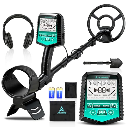 Joyaire Detector de metales para adultos profesional, kit de detector de oro impermeable con chip DSP avanzado, 6 modos, bobina de 11 pulgadas, pantalla LCD retroiluminada, alta precisión, actualizado