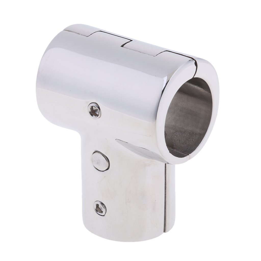 Raccordo per corrimano a 90 gradi a T a 3 vie, in acciaio inox 316, 25 mm