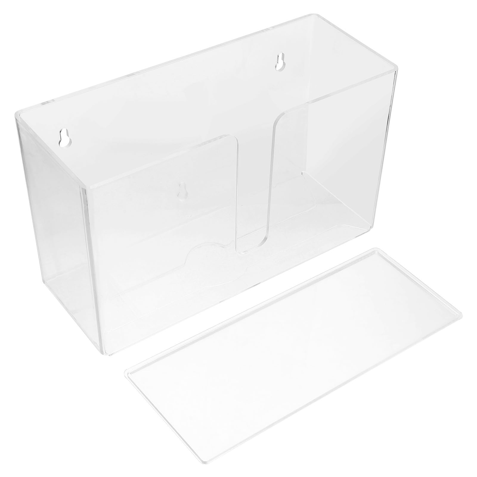 Porta Toallas de Papel Montado en Pared para Baño, Dispensador de Toallas de Plástico Transparente Gran Capacidad y Fácil Instalación