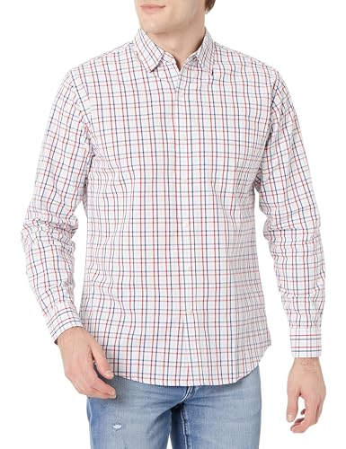 Image of Amazon Essentials Men's Regular-Fit Long-Sleeve Casual Poplin Shirt, Button Front, Business Casual, Collared