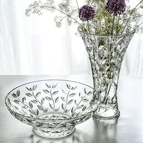 Vase - Round Opening Glass Vase - for Flowers - Roses - Designed - 11.75" H - by Barski - Made in Europe - Image 3