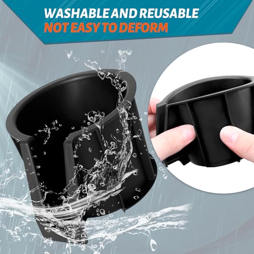 AOIT 2 PCS Cup Holder Insert Compatible with Toyota 4RUNNER 2010-2023, Rubber Holder Cup Vehicle Parts & Accessories, Replaces 66991-35030 66992-35030 Center Console Left Front & Rear Cupholder Insert - Thumbnail 5