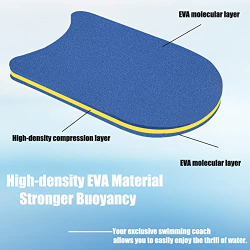 STRPRETTY BASIC Swimming Training Kickboard, Swim Training Aid Kick Board Buoy Hand Board (Blue &Yellow)