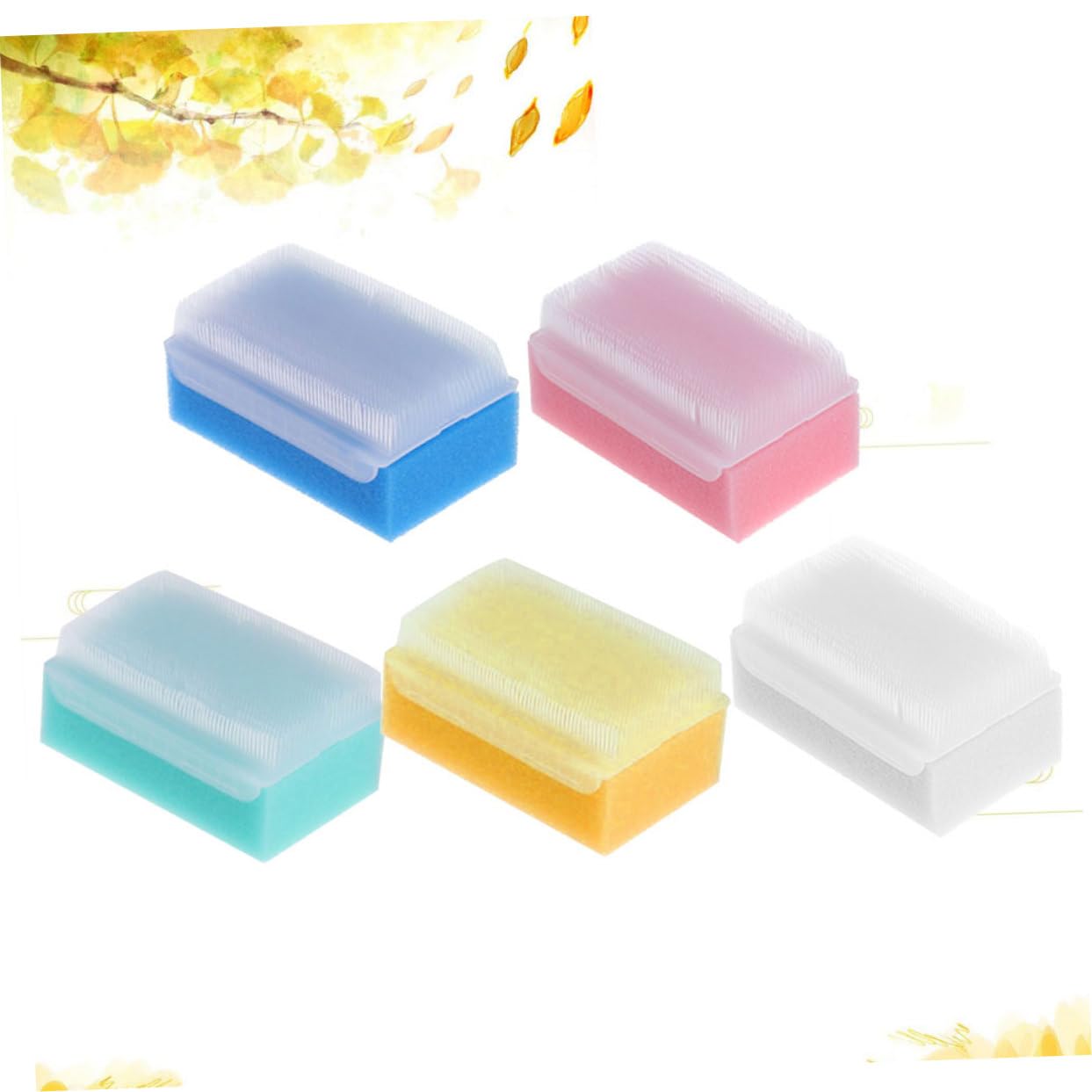 FRCOLOR 3 Set Di Spugna Per Doccia Per Bambini Spazzola Per Massaggio Spazzola Per Il Bagno Per Bambini Piccoli Portatile E Facile Da Usare 5 Set Di Colori 5 Pezzi * 3
