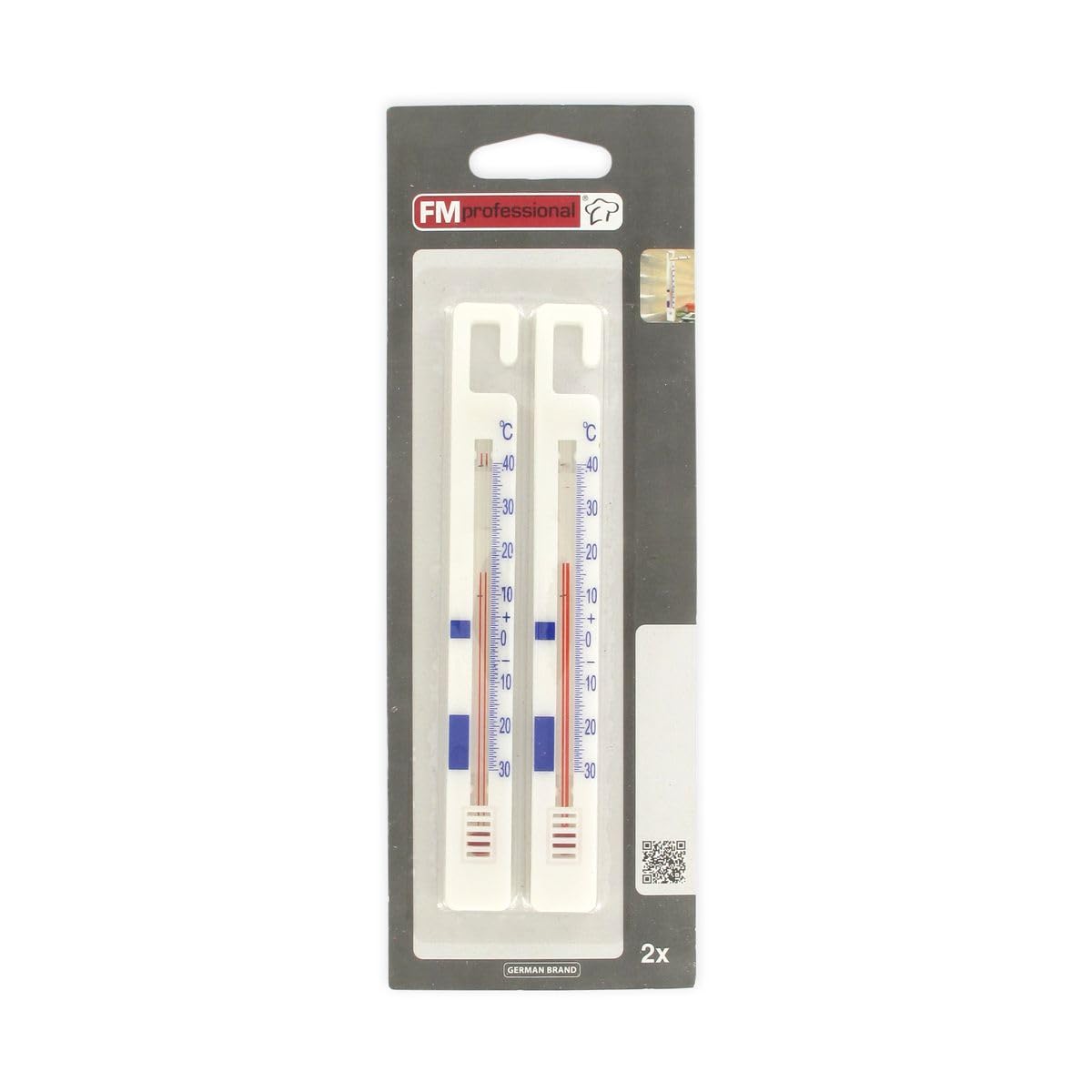 Thermomètre réfrigérateur et congélateur FM Professional Lot de 2 plastique blanc 15,5 cm