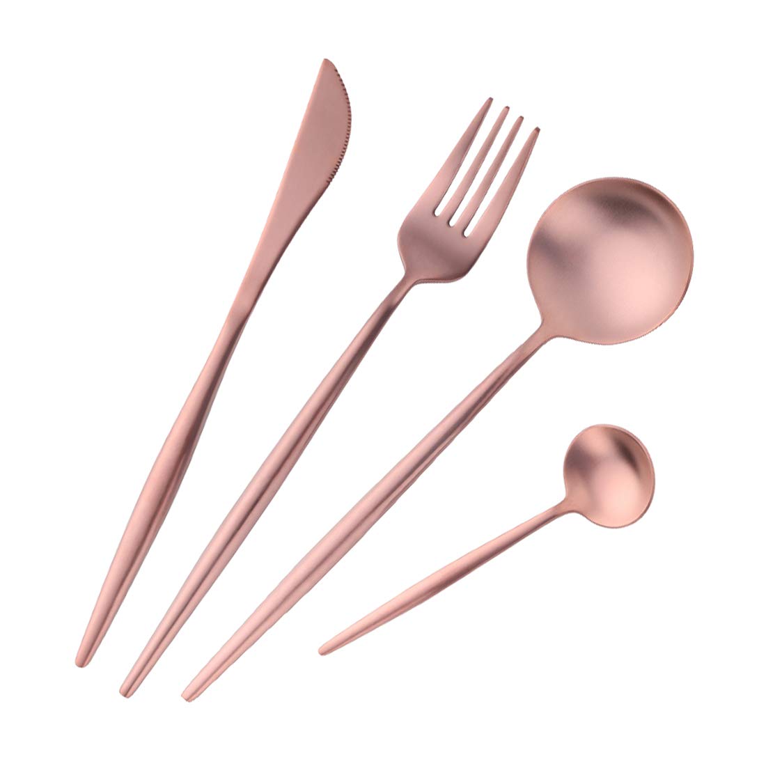 Buyer Star 4 Stuk Rose Gold Bestek Set Rvs Flatware Diner Set Goud Mes Vork Lepel Servies Set