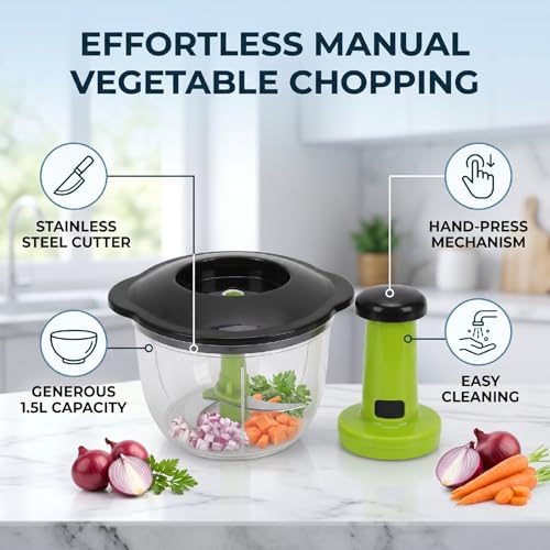 Picador Manual de Alimentos Pssopp 1.5L Prensa a Mano miniatura 5