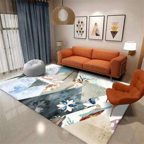 Tapis chambre ado garçon bleu moderne design de 160x250cm - 2