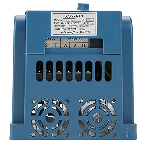 Variable Frequency Drive VFD 380VAC 3A Adjustable Speed Controller for 3 Phase 0.75kW AC Motor with PWM Control Over Current Protection High Torque Precision