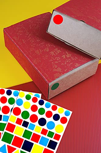 Color Coding Labels Shape Sticker Value Pack Assorted Sizes 5 Colors Stickers - 875 Pack #TOP3