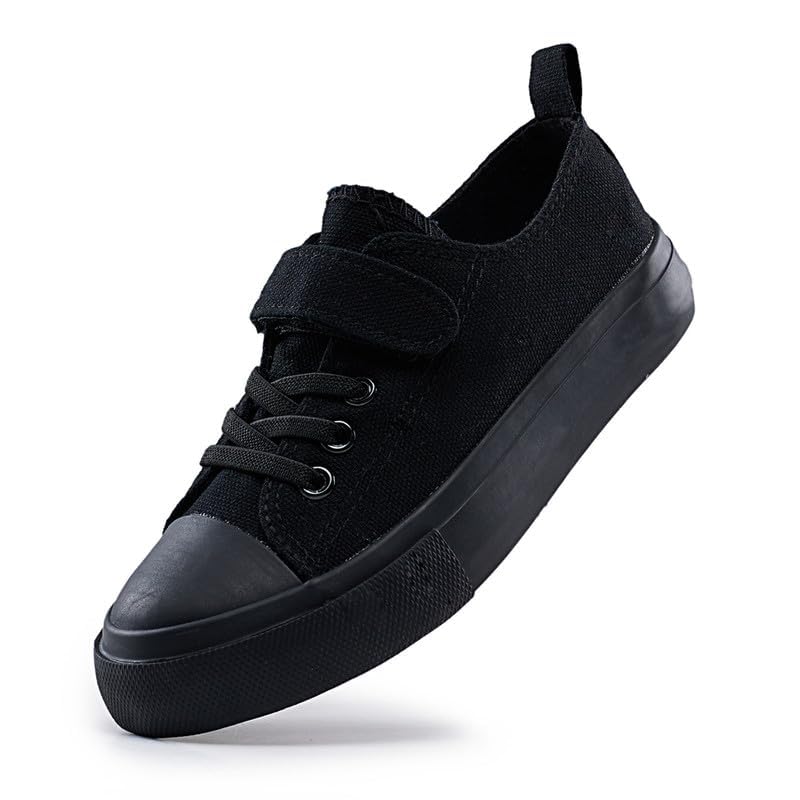LUMUBBY Kid Shoes for Boys Girls Toddler Little Kid Canvas Low Top Sneakers Classic Adjustable Strap Lace up Shoes for Kids Breathable Lightweight2