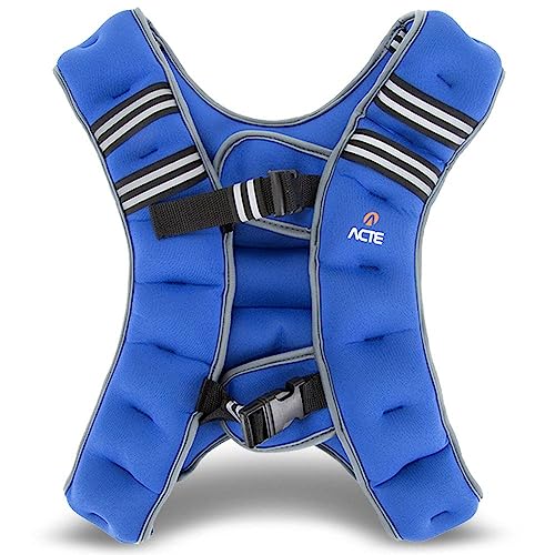 Acte, Colete de Peso Neoprene T88, 5kg, Funcional, Crossfit e Musculação - Azul