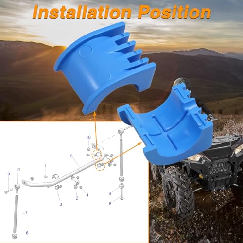 Image of FUSCH Upgraded TPU Upper Steering Bushing Compatible with Polaris Ranger 500 570 800 Sportsman 400 450 500 570 700 800 850 1000 Scrambler RZR Magnum Hawkeye Replace#: 5439731