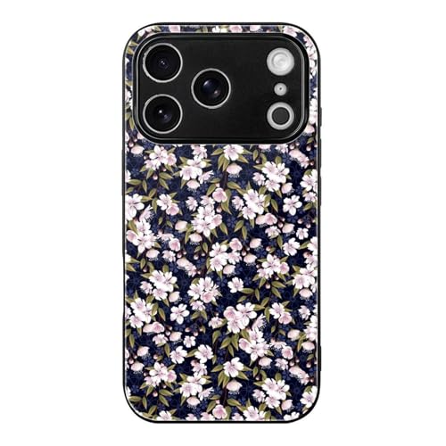 和柄 和風 さくら 花柄 iPhone17Pro用ケース 強化ガラス アイフォン17Pro用ケース 耐久性 おしゃれ 耐衝撃 スマホケース 薄型 軽量 スマホカバー