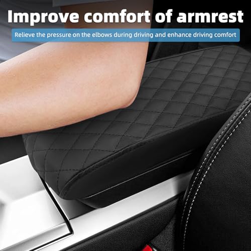 Image of Center Console Armrest Cover Compatible with Cadillac CTS 2008-2014 Protector Interior Accessories