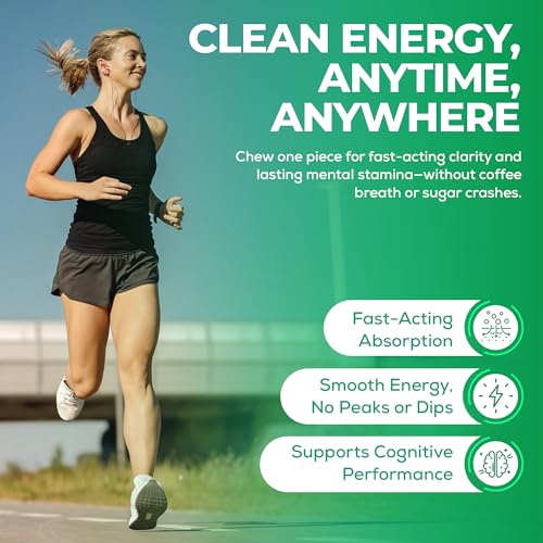 Image of UPLIFE Focus & Energy Mints - 30 Count - Fast-Acting 40 mg Caffeine Gum with 80 mg L-Theanine & B12 - Sugar-Free & 100% Vegan - Caffeine Mints for Natural Energy Boost & Freshness