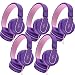 Ailihen I35 Stereo Lightweight Foldable Headphones Adjustable Headband Headsets with Microphone 3.5mm for Cellphones Smartphones Iphone Laptop Computer Mp3/4 Earphones (Purple)