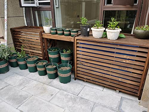 Couverture de climatisation extérieure et grilles de protection pour pompe à chaleur en bois - 5