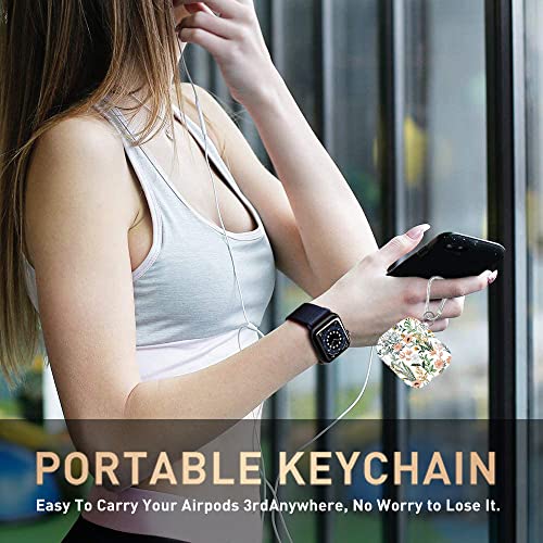 Airpods Case Flower, Olytop Cute Hard Ladybugs Women Apple Airpods 2Nd 1St Generation Case Protective Shockproof Cover Ipods Skin Girls With Keychain For Apple Airpods 2Nd 1St Gen Case - Flower/Cactus #TOP6