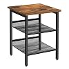 VASAGLE Salontafel voor woonkamer, nachtkastje in industriële stijl voor slaapkamer, met 2 verstelbare netplanken…