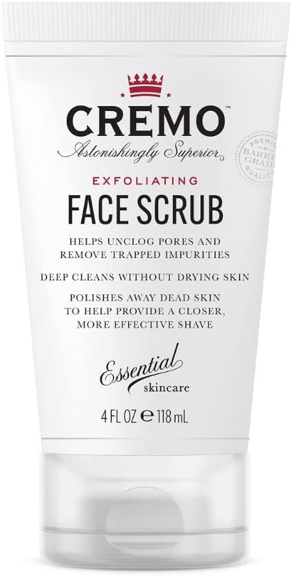 CremoExfoliating Face Scrub For Men - With Natural Walnut Shells - 118ml